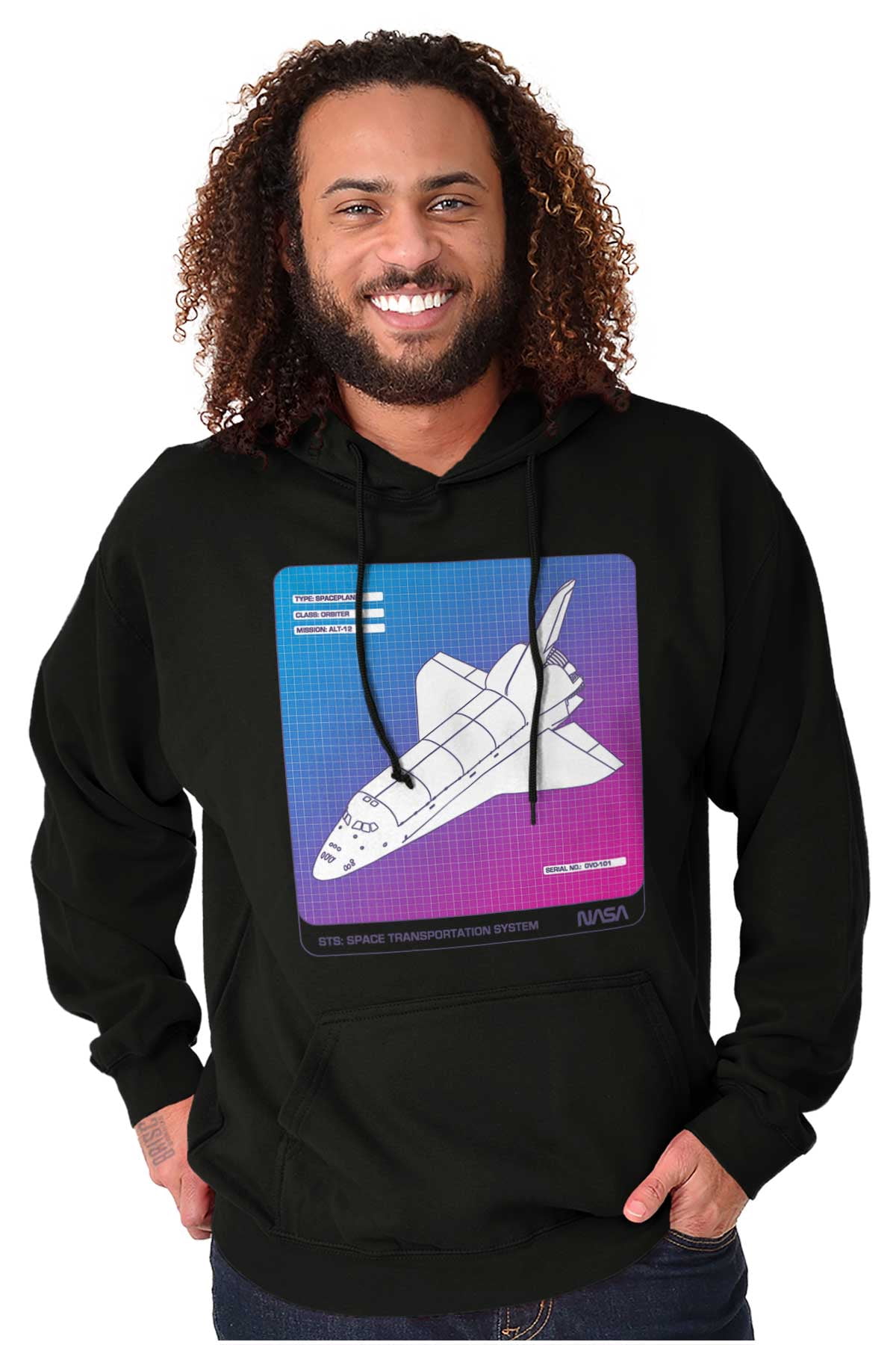 Vaporwave NASA Space Transportation Hoodie Sweatshirt Women Men Brisco ...