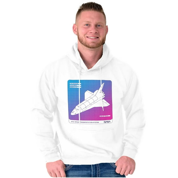Vaporwave NASA Space Transportation Unisex Plus Size Hoodie Brisco Brands 5X