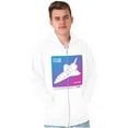 thumbnail image 1 of Vaporwave NASA Space Transportation Unisex Plus Size Zip Hoodie Brisco Brands 2X, 1 of 5