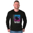 thumbnail image 1 of Vaporwave NASA Worm Logo Astronaut Long Sleeve TShirt Men Women Brisco Brands S, 1 of 1