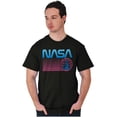 thumbnail image 1 of Vaporwave NASA Worm Logo Shuttle Men's Graphic T Shirt Tees Brisco Brands S, 1 of 4