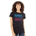 thumbnail image 1 of Vaporwave NASA Worm Logo Shuttle Women's T Shirt Ladies Tee Brisco Brands S, 1 of 4