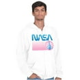 thumbnail image 1 of Vaporwave NASA Worm Logo Shuttle Zip Up Hoodie Men's Women's Brisco Brands L, 1 of 6