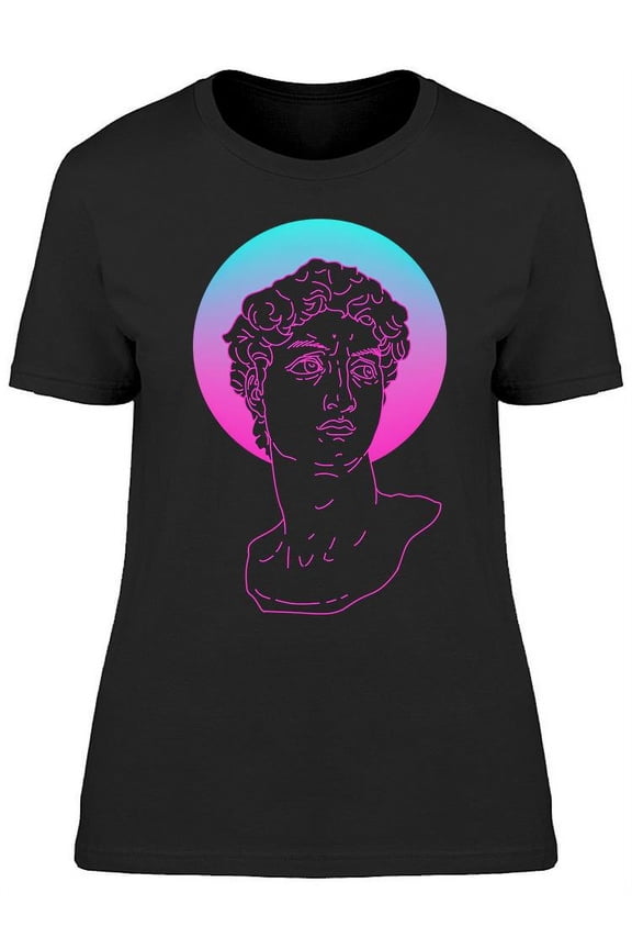 Vaporwave Neon Gypsum Head Style T-Shirt Women -Image by Shutterstock, Female x-Large