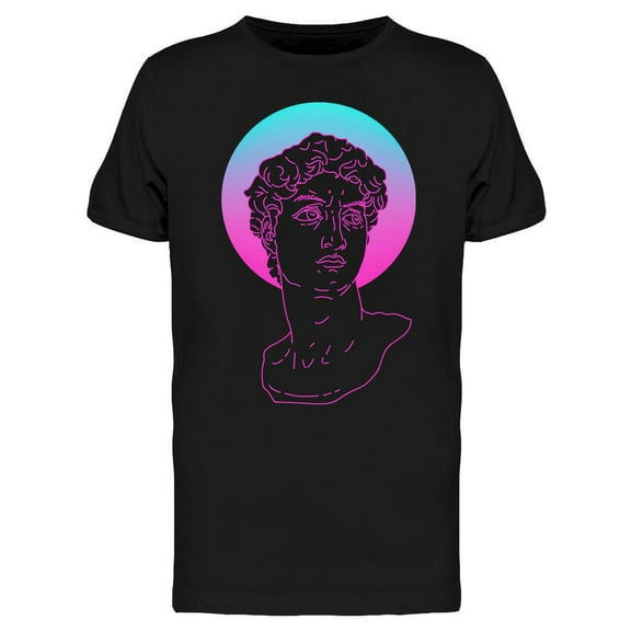 Vaporwave Neon Gypsum Head T-Shirt Men -Image by Shutterstock, Male x-Large