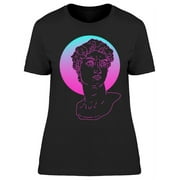 Vaporwave Neon Statue Design T-Shirt Women -Image by Shutterstock, Female Large