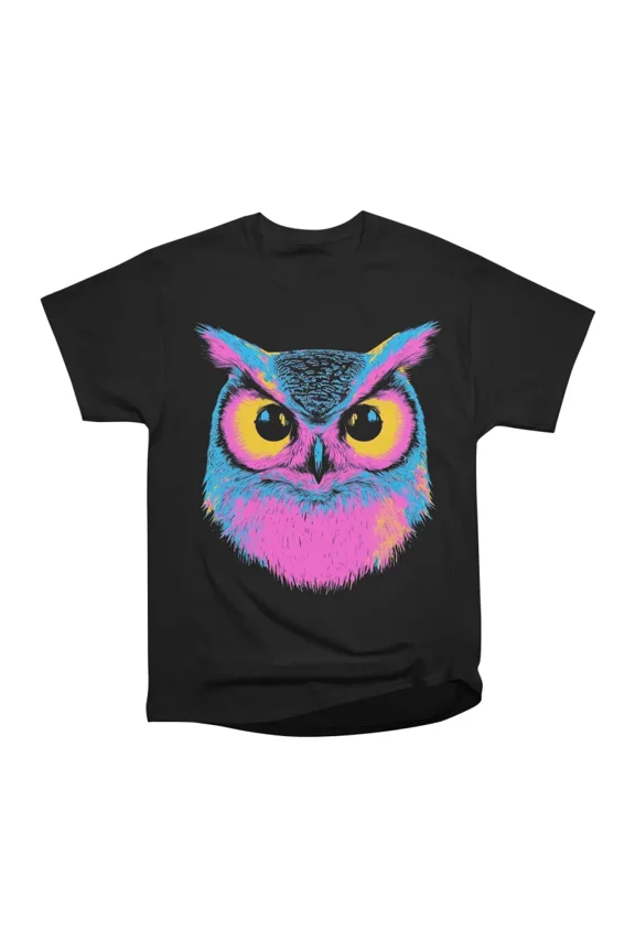 Vaporwave Owl T-Shirt Tee Gift For Him Merch For Her Apparel For Friend