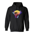 thumbnail image 1 of Vaporwave Palm Sunset Hoodie Men -Image by Shutterstock, Male x-Large, 1 of 4