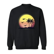 Vaporwave Palm Sunset. Sweatshirt Men -Image by Shutterstock, Male 3X-Large