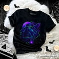 thumbnail image 1 of Vaporwave Plague Doctor T-Shirt, Retro Neon Horror Vibes Halloween Tee, 1 of 5