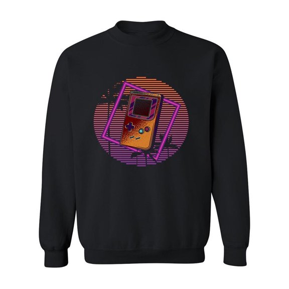 Vaporwave Portable Console Sweatshirt Men -Image by Shutterstock, Male 3X-Large