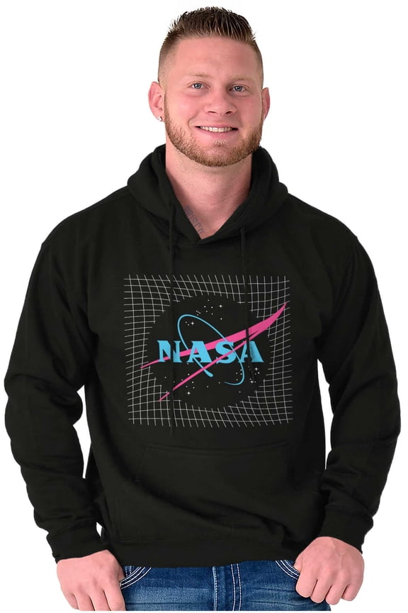 Vaporwave Retro NASA Meatball Logo Hoodie Sweatshirt Women Men Brisco Brands S