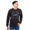 thumbnail image 1 of Vaporwave Retro NASA Meatball Logo Long Sleeve TShirt Men Women Brisco Brands S, 1 of 6