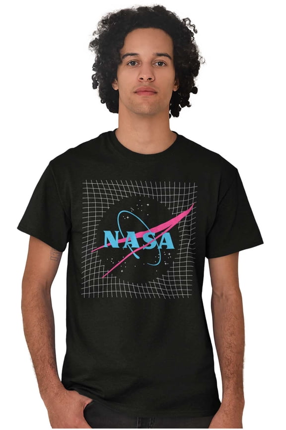 Vaporwave Retro NASA Meatball Logo Men's Graphic T Shirt Tees Brisco Brands S