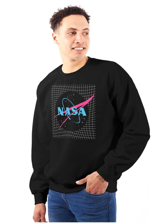 Vaporwave Retro NASA Meatball Logo Sweatshirt for Men or Women Brisco Brands M