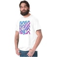thumbnail image 1 of Vaporwave Shuttle NASA Worm Logo Men's Graphic T Shirt Tees Brisco Brands M, 1 of 4
