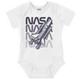 thumbnail image 1 of Vaporwave Shuttle NASA Worm Logo Romper Boys or Girls Infant Baby Brisco Brands 24M, 1 of 6