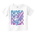 thumbnail image 1 of Vaporwave Shuttle NASA Worm Logo Toddler Boy Girl T Shirt Infant Toddler Brisco Brands 18M, 1 of 6