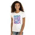 thumbnail image 1 of Vaporwave Shuttle NASA Worm Logo Women's T Shirt Ladies Tee Brisco Brands S, 1 of 5