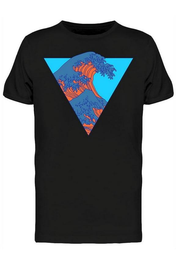 Vaporwave Tidal Wave T-Shirt Men -Image by Shutterstock, Male Small