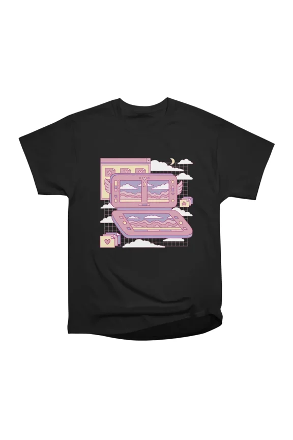 Vaporwave Videogame Console T-Shirt Tee Gift For Him Merch For Her Apparel For Friend