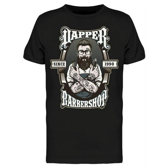 Vapper Barbershop Since 1990 T-Shirt Men -Image by Shutterstock, Male x-Large