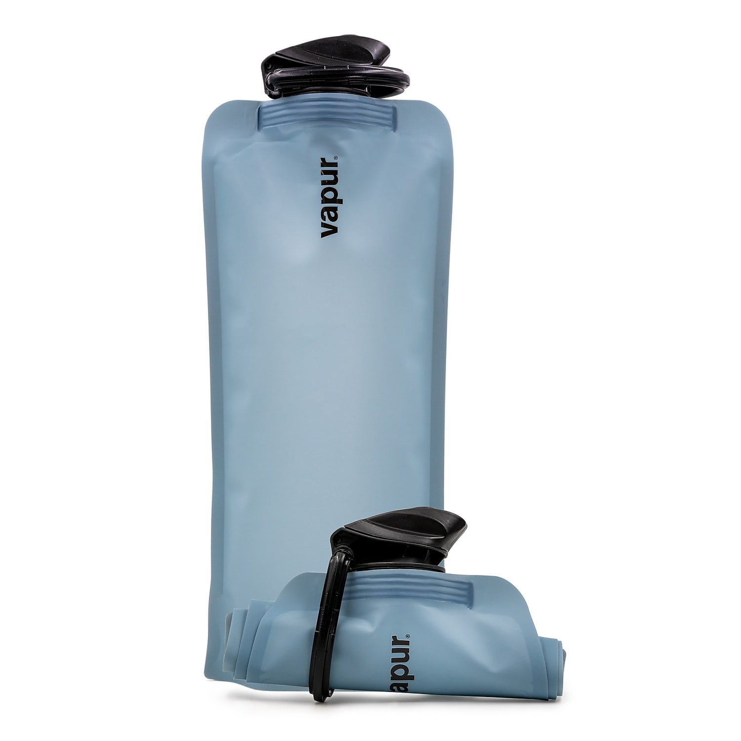 Vapur Anti-Bottle Collapsible Wide Mouth Water Bottle 34 oz. Blue Steel (30173)