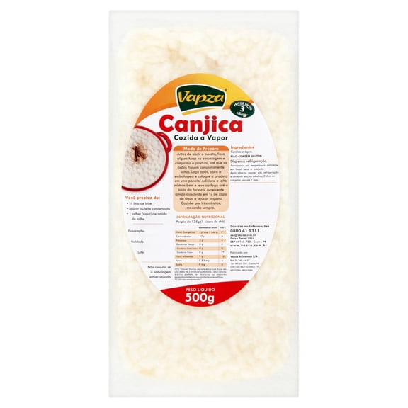 Vapza Canjica Steam Cooked White Corn 500G, Imported from Britain