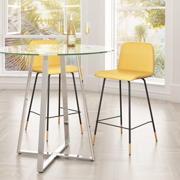 ZUO Var Counter Chair Yellow