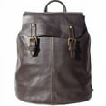 thumbnail image 1 of Vara Luxury Unisex Genuine Leather Backpack, Dark Brown, 1 of 1
