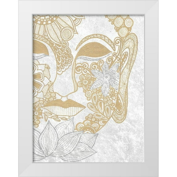 Varacek, Pam 12x14 White Modern Wood Framed Museum Art Print Titled - Buddha Bling