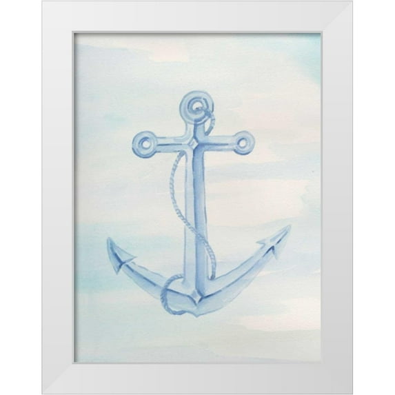 Varacek, Pam 12x14 White Modern Wood Framed Museum Art Print Titled - Coastal Anchor 2