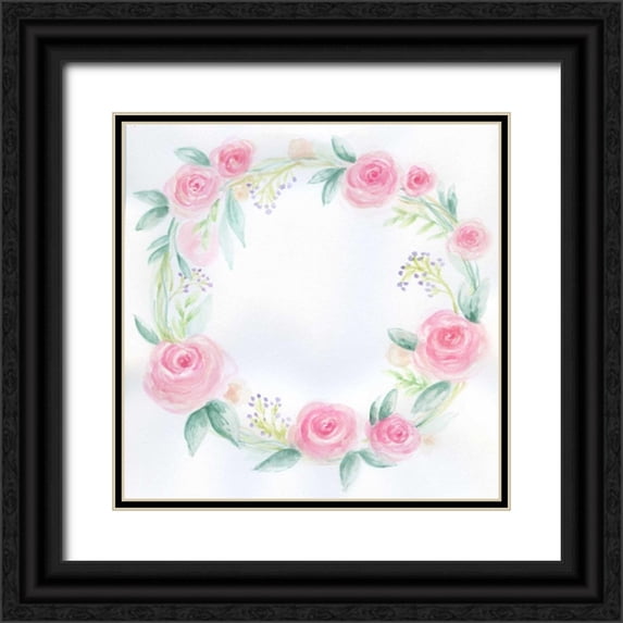 Varacek, Pam 15x15 Black Ornate Wood Framed with Double Matting Museum Art Print Titled - Infinite Rose