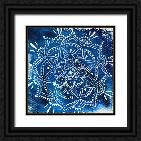 Varacek, Pam 15x15 Black Ornate Wood Framed with Double Matting Museum Art Print Titled - Mandala Mini 2