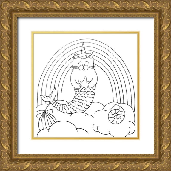 Varacek, Pam 15x15 Gold Ornate Wood Framed with Double Matting Museum Art Print Titled - Mercat