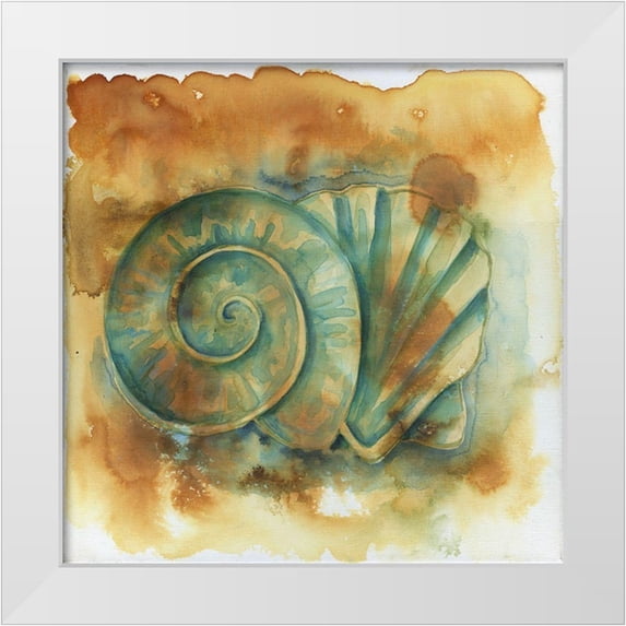 Varacek, Pam 15x15 White Modern Wood Framed Museum Art Print Titled - Muddy Shells