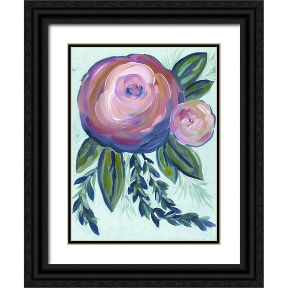 Varacek, Pam 15x18 Black Ornate Wood Framed with Double Matting Museum Art Print Titled - Elegant Bloom 1