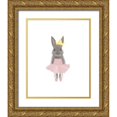 thumbnail image 1 of Varacek, Pam 15x18 Gold Ornate Wood Framed with Double Matting Museum Art Print Titled - Full Body Ballet Bunny, 1 of 4