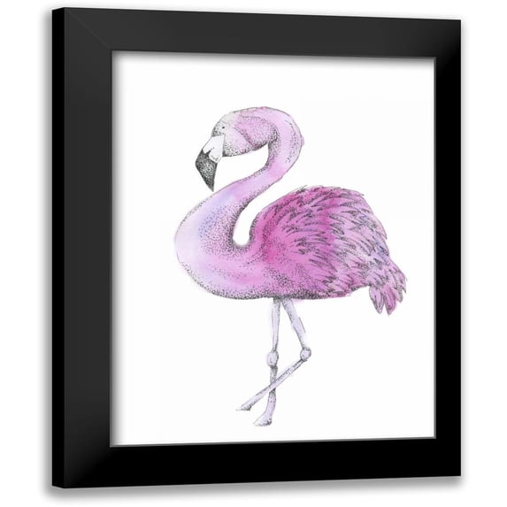 Varacek, Pam 19x24 Black Modern Framed Museum Art Print Titled - Flamingo
