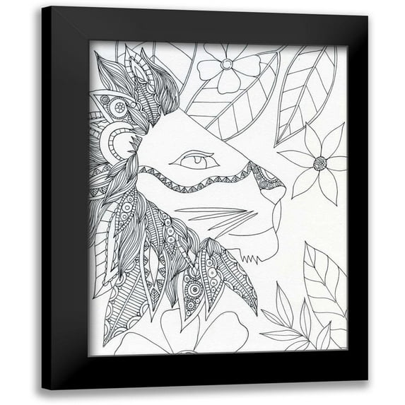 Varacek, Pam 19x24 Black Modern Framed Museum Art Print Titled - String Lion