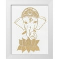 thumbnail image 1 of Varacek, Pam 19x24 White Modern Wood Framed Museum Art Print Titled - Golden Elephant Lotus, 1 of 4