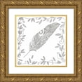 thumbnail image 1 of Varacek, Pam 20x20 Gold Ornate Wood Framed with Double Matting Museum Art Print Titled - Fallen Feather, 1 of 4