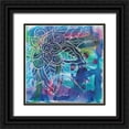 thumbnail image 1 of Varacek, Pam 26x26 Black Ornate Wood Framed with Double Matting Museum Art Print Titled - Tubular Flower 4, 1 of 4
