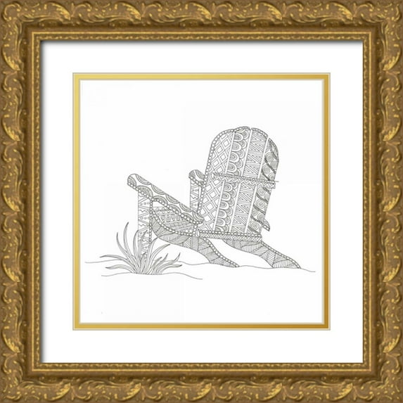 Varacek, Pam 26x26 Gold Ornate Wood Framed with Double Matting Museum Art Print Titled - Summer Time Fun 3