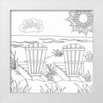 thumbnail image 1 of Varacek, Pam 26x26 White Modern Wood Framed Museum Art Print Titled - Beach Day, 1 of 4