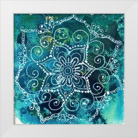 Varacek, Pam 26x26 White Modern Wood Framed Museum Art Print Titled - Mandala Mini 3