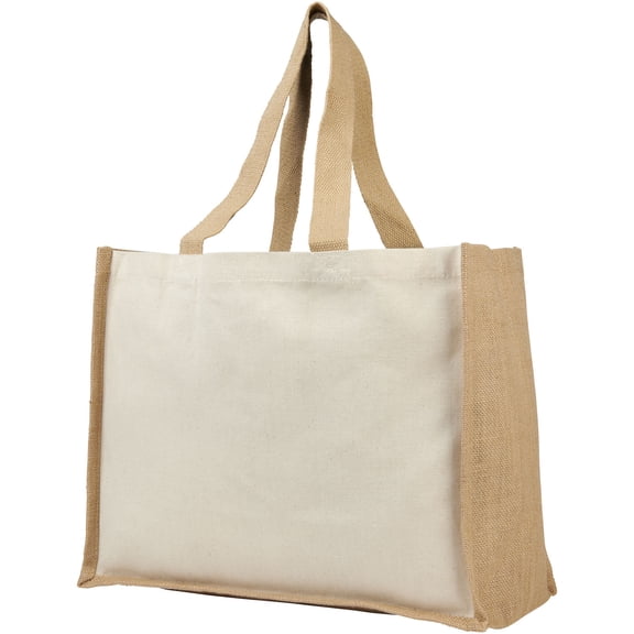 Varai Canvas/Jute Shopping Tote Bag