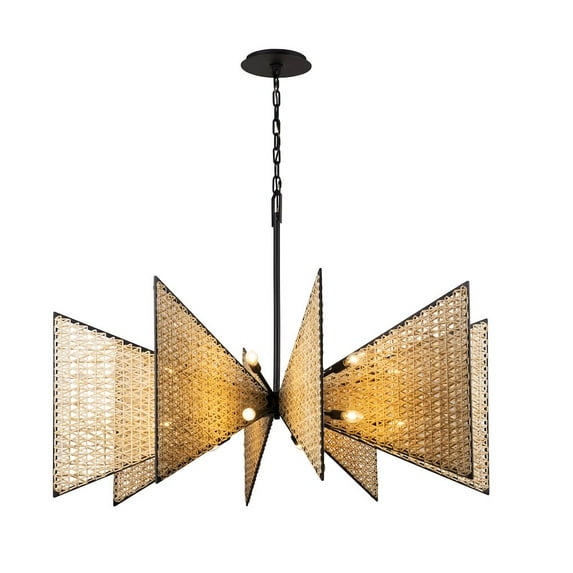 Varaluz Machina 16-Lt Chandelier - Matte Black/Sulihiya