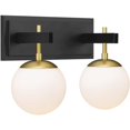 thumbnail image 1 of Varaluz Allie 2-Lt Bath - Black/Satin Brass, 1 of 5