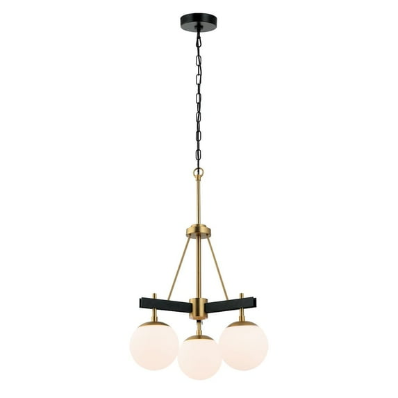 Varaluz Allie 3-Lt Chandelier - Black/Satin Brass